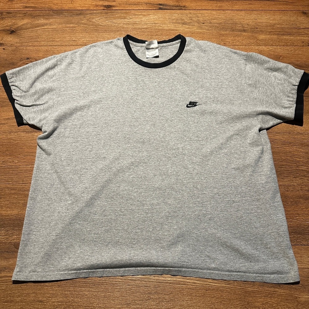Vintage‎ Nike Grey Ringer T-Shirt Mens XXL - Picture 2 of 6